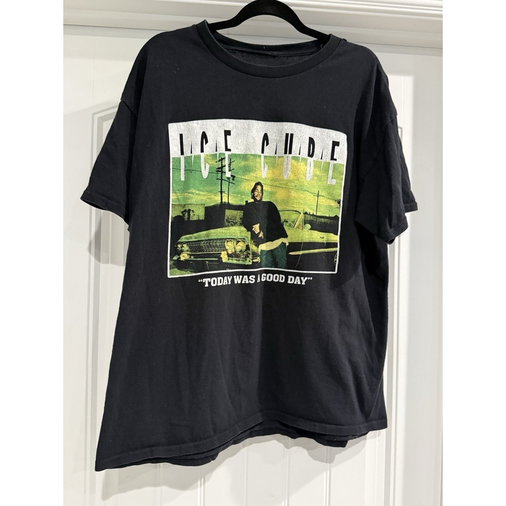 Ice Cube Today Was A Good Day Graphic T-Shirt XL Black Rap Tee Distressed Faded